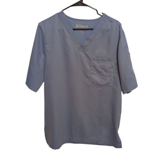 Grey's Anatomy By Barco Baby Blue Men's Size Medium Multi Pockets - Picture 1 of 11